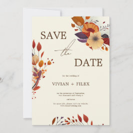 Convites Elegante Cair Wildflower Salvar Data
