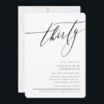 Convites ELEGANTE Calliografia - 30 preto mínimo<br><div class="desc">por kat massard / WWW.SIMPLYSWEETPAPERIE.COM Adorem o design,  mas gostariam de ver algumas mudanças - outro esquema de cores,  produto,  adicionar uma fotografia ou adaptar para uma ocasião diferente - sem preocupações,  simplesmente contactem-me,  kat@simplysweetPAPERIE.com Tenho o prazer de ajudar!</div>