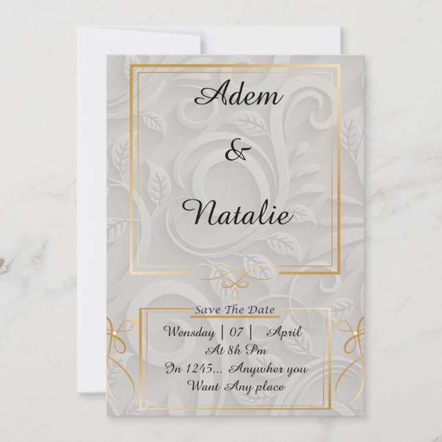 Convites élégante carte d'invitation   (Frente)