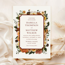 Elegante Casamento Boho Aquarela Flor Silvestre