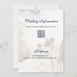 Convites Elegante Casamento Botânico Romântico com Letra de