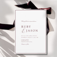 Elegante Casamento Burgundy e Branco com Letra Rea