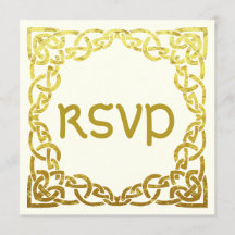 Elegante Casamento Céltico Falso Nó Céltico RSVP D