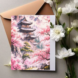 Convites Elegante Casamento com Flor de Cerejeira Japonesa 