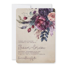 Elegante Casamento com Floral em Burgundy em Aquar