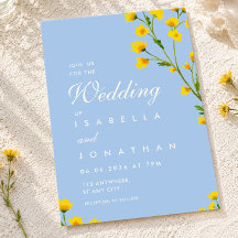 Elegante casamento com flores silvestres azuis e a