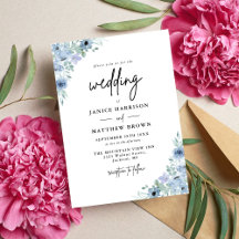 Elegante Casamento Floral em Azul Poeirento