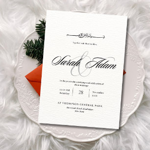 Convites Elegante Casamento Muçulmano Minimalista Nikah Ára