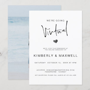 Convites Elegante Casamento Online de Foto Virtual