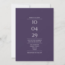Elegante Casamento Roxo Minimalista Moderno