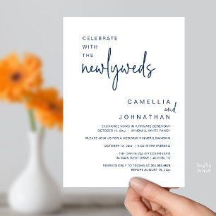 Convites Elegante Celebração de Casamento após a Cerimônia