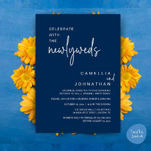 Convites Elegante Celebração de Casamento após a Cerimônia