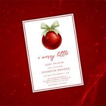Elegante Chá de Bebê de Natal Alegre