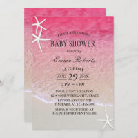 Elegante Chá de fraldas de Starfish de Praia Rosa