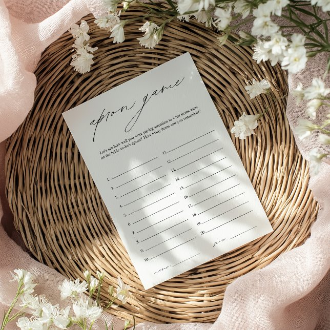 Convites Elegante Chá de panela Apron Game (Criador carregado)