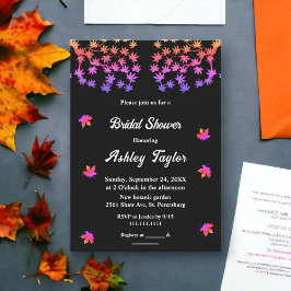 Convites Elegante Chá de panela Brilhante Preto E Branco