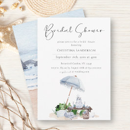 Convites Elegante Chá de panela Costeiro de Praia Salve a D