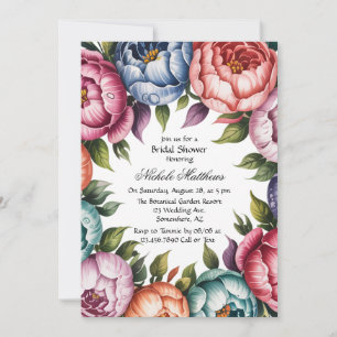 Convites Elegante Chá de panela Floral Wreath