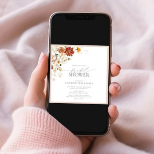 Convites Elegante Chá de panela Terrestre Quente