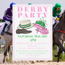 Elegante chapéu de festa do Kentucky Derby e salto