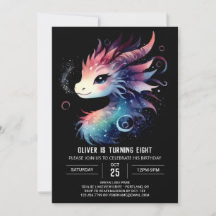 Convites Elegante Charming Dragon Birthday