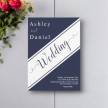 Elegante Chic Azul Marinho Branco Luxo Moderno Cas