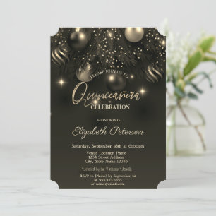 Convites Elegante Chic Ornamentos Elegantes Quinceañera