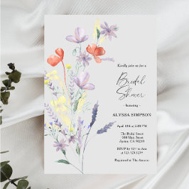 Convites Elegante Chuveiro de Noiva Floral Boho