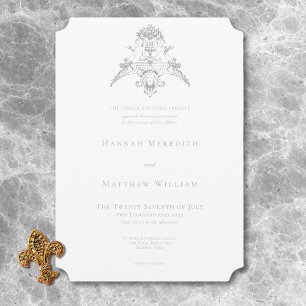 Convites Elegante Cinza Claro Quermessere Anjo Casamento