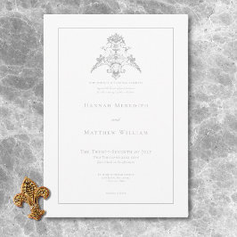 Convites Elegante Cinza Prata Querubim Casamento Chinesice