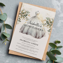 Elegante Clássico Floral e Princesa Vestido Quince