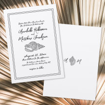 Elegante Clássico Vintage de Conchas Casamento na 