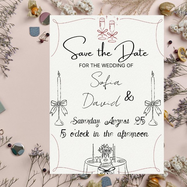 Convites Elegante com Velas, Impressionar Todos casamento  (Criador carregado)