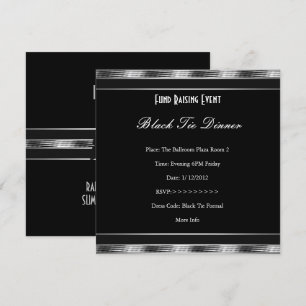 Convites Elegante convide o traje de cerimónia de prata