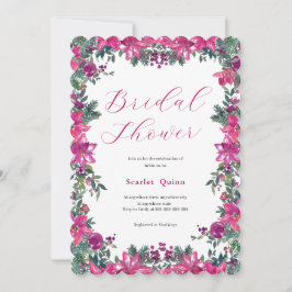 Convites Elegante cor-de-água rosa empoeirado Cama-de-brasa