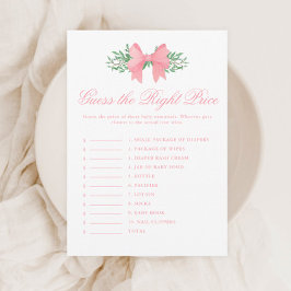 Convites Elegante cor-de-rosa adivinha o jogo do Chá de fra