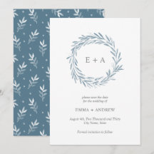 Elegante Coroa Azul - Modelo Verso do Save the Dat
