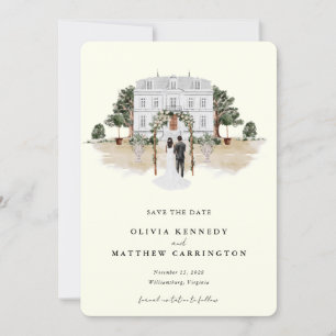 Convites Elegante Country Manor Ranch Salvar a Data