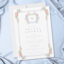 Elegante Crista de Flor Silvestre Pastel Azul para