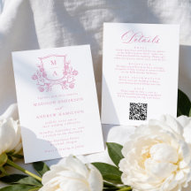 Elegante Crista Floral Rosa Tudo em Um Casamento