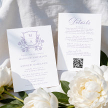 Elegante Crista Floral Roxa Tudo em Um Casamento