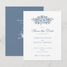 Convites Elegante Data de Salvamento de Casamento Botânico 