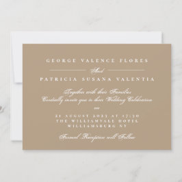 Convites Elegante de Caligrafia Formal Dourada do Paige