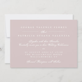 Convites Elegante de Caligrafia Formal Rosa-Rosa-Paisagista