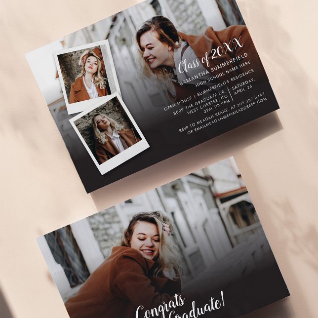 Convites Elegante de Colagem de Fotografias da festa de for (Criador carregado)