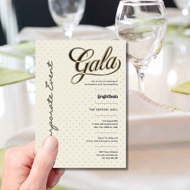 Convites Elegante de drenagem de caridade corporativa (Criador carregado)