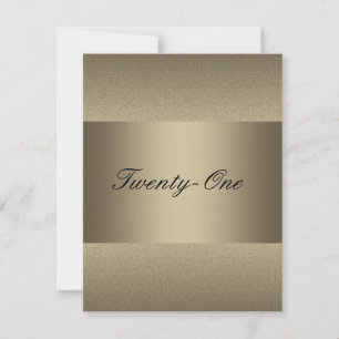 Convites Elegante de massa de bronze aniversário de 21 anos