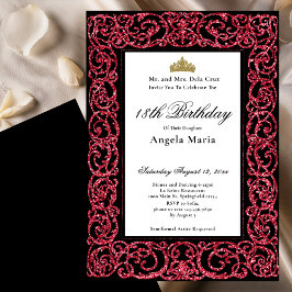 Convites Elegante Debut de 18 Anos