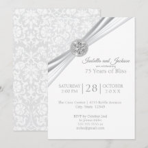 Elegante Design de Aniversário de Diamante de 75 /