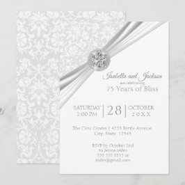 Convites Elegante Design de Aniversário de Diamante de 75 /